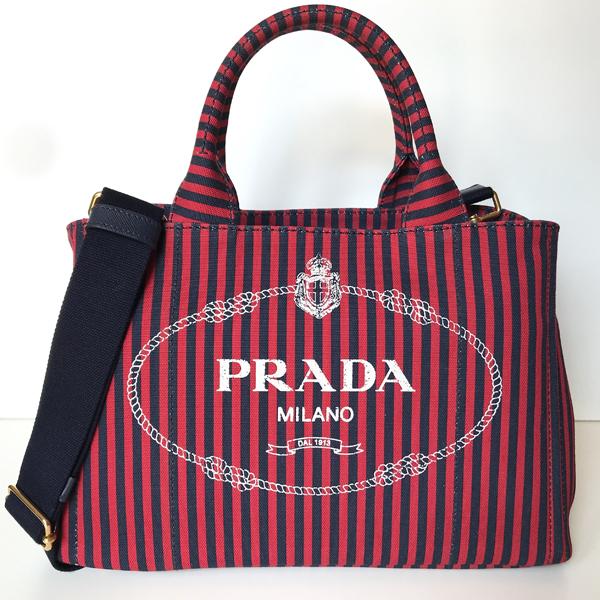 お洒落♪♪ PRADAプラダ トートバッグ コピー ボーダー 2WAY 1BG155